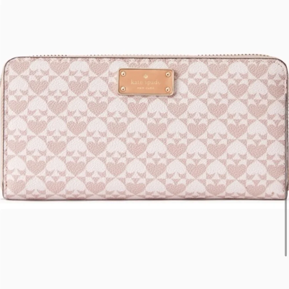 Kate Spade New York Women Penn Place Embossed Neda Zip Around Wallet Rose Cloud